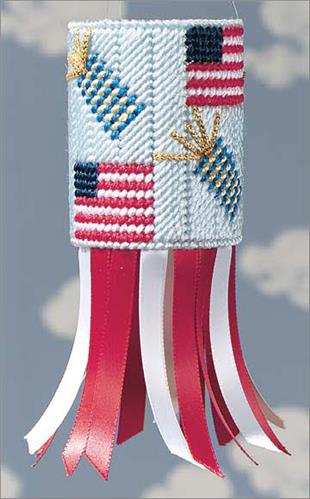 Everything Plastic Canvas - Fourth of July Wind Sock