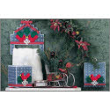 Pattern Leaflet, Cardinals & Evergreen In the Snow by DRG