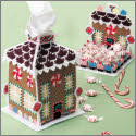 Pattern Leaflet, Gingerbread House Tissue Cover & Candy Dish by DRG