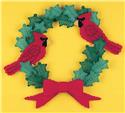 Cardinal Holly Wreath