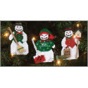Pattern Leaflet, Cheery Snowman Ornaments by DRG