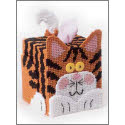 Pattern Leaflet, Tiger Kitty Tissue Topper by DRG