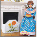 Pattern Leaflet, Poppies Fire Screen by DRG