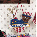 Pattern Leaflet, Patriotic Bear Welcome Sign by DRG