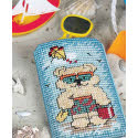 Pattern Leaflet, Beach Bear Sunglasses Case by DRG
