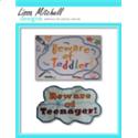 Pattern Leaflet, Beware of Teen/Toddler SIgns by Plastic Canvas Creations