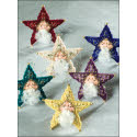 Pattern Leaflet, Santa Star Ornaments by DRG