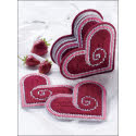 Pattern Leaflet, Heart Coasters by DRG