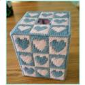 Quilt Block Hearts Tissue Box Cover