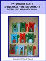 Pattern Leaflet, Patchwork Kitty Christmas Tree Ornaments by Crafts And More Store