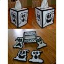 Pattern Leaflet, Ghost Tissue Box Cover And Coaster Set by Crafts And More Store