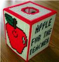 Pattern Leaflet, Apple For The Teacher Tissue Box Cover by Crafts And More Store