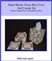 Pattern Leaflet, Heart Blocks Tissue Box Cover And Coaster Set by Crafts And More Store