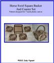 Pattern Leaflet, Horse Swirl Square Basket And Coaster Set by Crafts And More Store