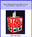 Pattern Leaflet, Rose Silhouette Tissue Box Cover by Crafts And More Store