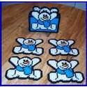 Stick Them Up Snowman Coaster Set