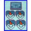 Pattern Leaflet, Snowmen Melt You Heart Coaster Set by Crafts And More Store