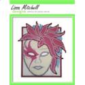 Pink Feather Mask - Wall Hanging