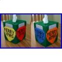 Pattern Leaflet, Merry Christmas Bulbs Long Stitch Tissue Box Cover by Crafts And More Store