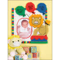 Pattern Leaflet, Baby Leo Birthday Frame by DRG