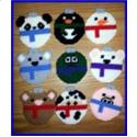 Pattern Leaflet, Round Animal Christmas Tree Ornaments by Crafts And More Store