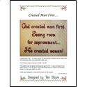 Pattern Leaflet, Created Man First... by Teri's Crafts