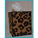 Pattern Leaflet, Leopard Print Tissue Box Cover by Crafts And More Store