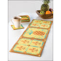 Pattern Leaflet, Pineapple Table Runner and Coaster Set by DRG