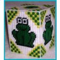 Froggy Quilt Tissue Box Cover