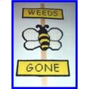 Pattern Leaflet, Weeds Bee Gone Garden Stake by Crafts And More Store