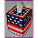 Denim Flag Tissue Box Cover