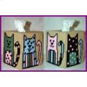 Pattern Leaflet, Patchwork Cats Tissue Box Cover by Crafts And More Store