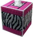Pattern Leaflet, Zebra Stripes Boutique Tissue Box Cover by KathyBarwickDesign