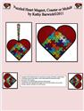 Pattern Leaflet, Puzzled Hearts by KathyBarwickDesign