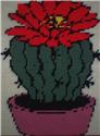 Pattern Leaflet, Cactus Red Flower Wall Hanging by Dancing Dolphin Patterns