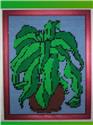 Pattern Leaflet, Long Leaf Potted Plant Wall Hanging by Dancing Dolphin Patterns