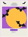 Pattern Leaflet, Plastic Canvas Bat Moon Wall Hanging by KathyBarwickDesign