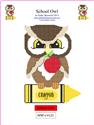 Pattern Leaflet, Plastic Canvas School Owl Wall Hanging by KathyBarwickDesign