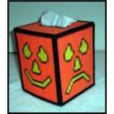 Pattern Leaflet, Pumpkin Face Tissue Box Cover by Crafts And More Store