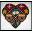 Quilt Heart Snowman