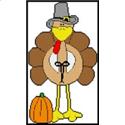 Mr Turkey With A Pumpkin