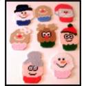 Cupcake Character Christmas Tree Ornaments