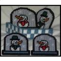 Pattern Leaflet, Snowman Snowglobe Coaster Set by Crafts And More Store