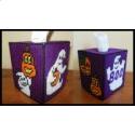 Pattern Leaflet, Ghosts And Pumpkins Tissue Box Cover by Crafts And More Store