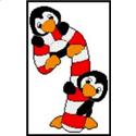 Penguins Playing On A Candycane