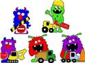 Pattern Leaflet, Construction Monsters by Crafts And More Store