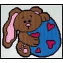 Pattern Leaflet, Bunny Hugging A Heart Egg by Crafts And More Store