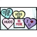 Pattern Leaflet, Conversation Hearts Coaster Set by Crafts And More Store