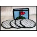 Pattern Leaflet, Golf Coaster Set by Crafts And More Store