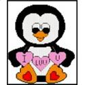 Pattern Leaflet, I Love You Penguin by Crafts And More Store